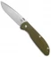 Hinderer Knives Firetac Spear Point Frame Lock Knife OD Green G-10 (3.6" SW)