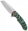 Curtiss Knives F3 Large Wharncliffe Frame Lock Knife Green/Heat Ano Ti (3.7" SW)