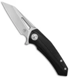 Aiorosu Knives Tornado Liner Lock Flipper Knife Black G-10 (3.8" Stonewash) AT01