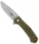 Maserin Police Frame Lock Knife Green G-10 (3.75" Stonewash)