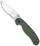 Ontario RAT Model 1 Liner Lock Knife OD Green (3.625" Satin Serr) 8849OD