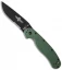 Ontario RAT Model 1 Liner Lock Knife OD Green (3.625" Black Serr) 8847OD