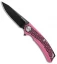 Stedemon Knife Co. BG01 Liner Lock Knife Pink G-10 (3.3" Black SW) BG0108