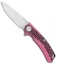 Stedemon Knife Co. BG01 Liner Lock Knife Pink G-10 (3.3" Satin) BG0104