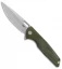 Rike Knife 802G Frame Lock Knife OD Green G-10 (3.8" Bead Blast)