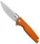 Rike Knife 802GO Frame Lock Knife Orange G-10 (3.8" Bead Blast)
