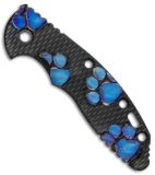 Hinderer XM-18 3.5" Dog Paw Replacement Handle Scale (Black/Blue Ti)