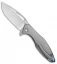 Koenig Arius Style 55 Frame Lock Knife Blasted Ti (3.5" Hand Satin)