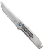 Liong Mah Design  XV Integral Frame Lock Knife Titanium (3.8" Hand Satin)