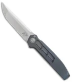 Liong Mah Design  XV Integral Frame Lock Knife Blue Ti (3.8" Satin)
