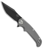 Liong Mah Design NUK Frame Lock Knife w/ Moonglow Inserts (3.6" Black)