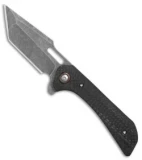 Nova Blades Custom Mutt V2 Frame Lock Knife Carbon Fiber (3.6" Acid Stonewash)