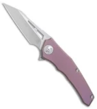 Aiorosu Knives Elite Frame Lock Flipper Knife Purple Ti (3.6" Satin) AE05