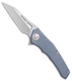 Aiorosu Knives Elite Frame Lock Flipper Knife Blue Ti (3.6" Satin) AE04