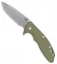 Hinderer Knives XM-18 3.5 Spanto Flipper Knife OD Green G-10 (Working)