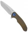 Curtiss Knives F3 Large Frame Lock Knife Bronze Ano Ti w/ Blue HW (3.7" SW)