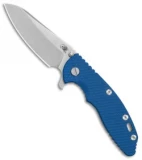 Hinderer Knives XM-18 3.5 Sheepsfoot Flipper Knife Blue G-10 (Stonewash)