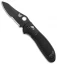 M&P Bodyguard Tanto Liner Lock Knife Black Al/Wood (3.6" Black Serr) 1085900