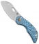 Olamic Cutlery Busker Largo Frame Lock Knife Blue Craters Ti (2.5" Satin)