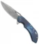 Olamic Cutlery Wayfarer 247 Flipper Knife Heat Colored Skull (3.5" Dark SW) T996