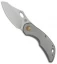 Olamic Cutlery Busker Semper Frame Lock Knife Gold Nugget Spacer (2.5" Satin)