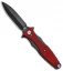 Hinderer Knives Maximus Dagger Flipper Knife Red G-10 (3.5" Battle Black)