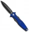 Hinderer Knives Maximus Dagger Flipper Knife Blue G-10 (3.5" Battle Black)