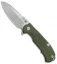 Hinderer Knives MP-1 Frame Lock Flipper Knife OD Green G-10 (3.375" Stonewash)