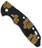 Hinderer XM-18 3.5" Dog Paw Replacement Handle Scale (Black/Bronze Ti)