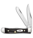 Case Tiny Trapper Traditional Pocket Knife 2.375" Black Buffalo Horn (BH2154 SS)