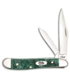 Case Peanut Knife 2.875" Green Sparkle Kirinite (10220 SS) 32582