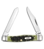 Case Mini Moose Traditional Knife 3.625" OD Green Jigged Bone (62032 SS) 22542
