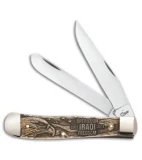 Case Iraqi Freedom Trapper Traditional Knife 4.125" Brown Bone (6254 SS) 22034