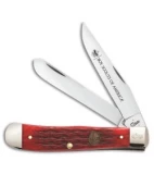 Case BSA Trapper Traditional Knife 4.125" Red Jigged Bone (6254 SS) 18049