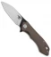 Bestech Knives Beluga Liner Lock Knife Brown G-10 (3" Black, Satin) BG11C-1