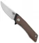 Bestech Knives Thorn Liner Lock Knife Brown G-10 (3" Satin, Black) BG10C-1
