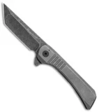 Nova Blades Custom GST Frame Lock Knife Titanium (3.5" Acid Stonewash)