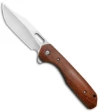 Nova Blades Custom N.U.T. Flipper Knife Natural Micarta (3.5" Satin/Stonewash)