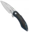 Begg Steelcraft Mini Glimpse Frame Lock Knife CF/ Blue Ti (3" Satin)