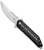 Begg Steelcraft 3/4 Kwaiken Flipper Knife CF/Black Ti (3.5" Satin)