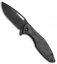 Koenig Arius Frame Lock Knife Contoured Marble Carbon Fiber (3.5" Black DLC)