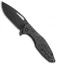 Koenig Arius Frame Lock Knife Patterned Marble Carbon Fiber (3.5" Black DLC)