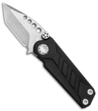EOS Prawn Tanto Friction Folder Knife Black Aluminum (2.1" Stonewash)