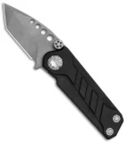 EOS Prawn Tanto Friction Folder Knife Black Aluminum (2.1" Gray)