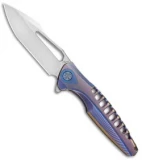 Rike Knife Thor5 Frame Lock Knife Purple/Blue Titanium (3.75" Satin) THOR5PB