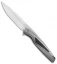 Rike Knife 803CHPL Kwaiken Frame Lock Knife Gray Titanium/CF (3.6" Satin)