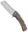 TK Knives Juggernaut Custom Liner Lock Knife Bronze Titanium (3.3" Satin)