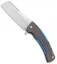 TK Knives Juggernaut Custom Liner Lock Knife Bronze/Blue Titanium (3.3" Satin)