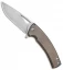 TK Knives Kyre Custom Frame Lock Knife Bronze Titanium (3.5" Blasted)