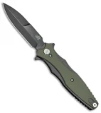 Hinderer Knives Maximus Bayonet Flipper Knife OD Green G-10 (3.5" Battle Black)